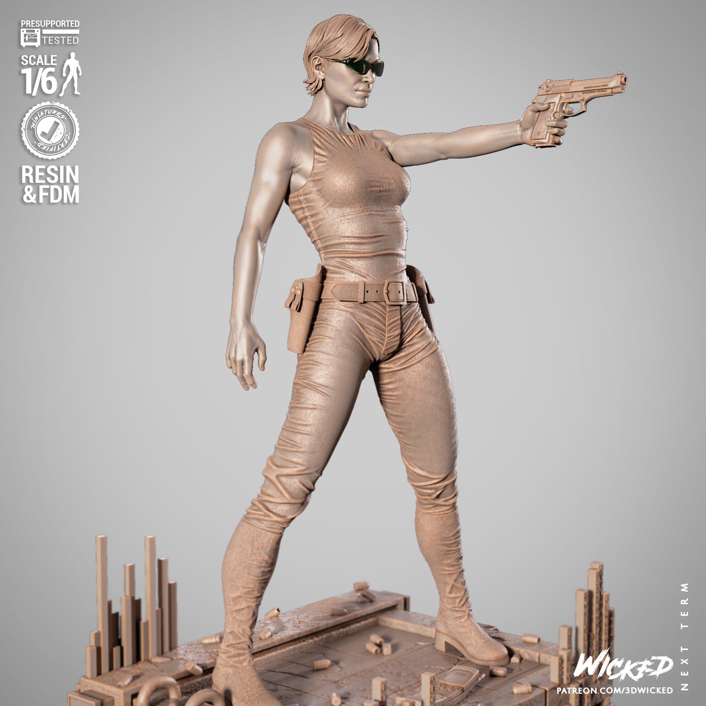 Trinity - The Matrix (Sculpt) 3d Print - Unpainted model kit