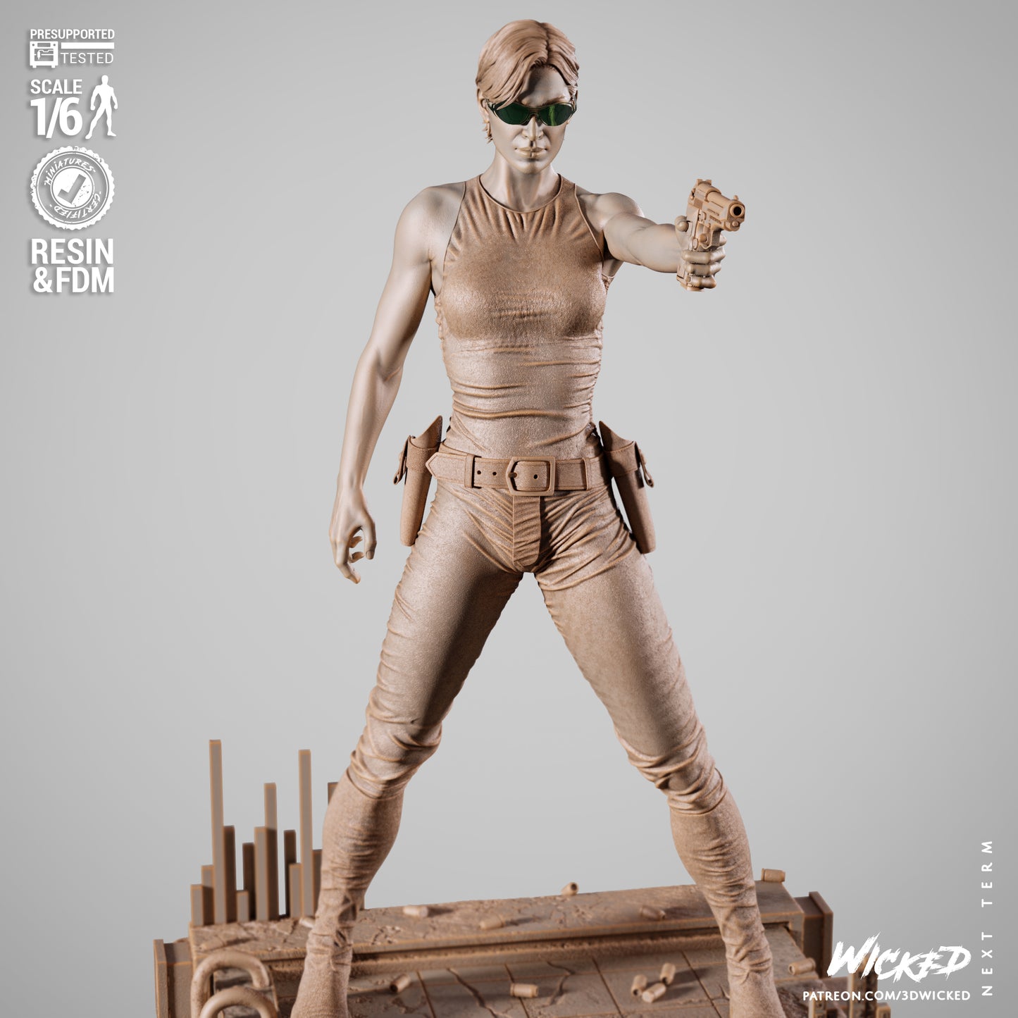 Trinity - The Matrix (Sculpt) 3d Print - Unpainted model kit