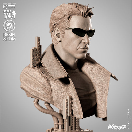 Neo - The Matrix (Bust) 3D Print - Unpainted model kit - Fan Art