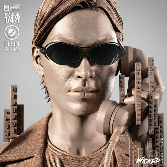 Trinity - The Matrix (Bust) 3D Print - Unpainted model kit - Fan Art