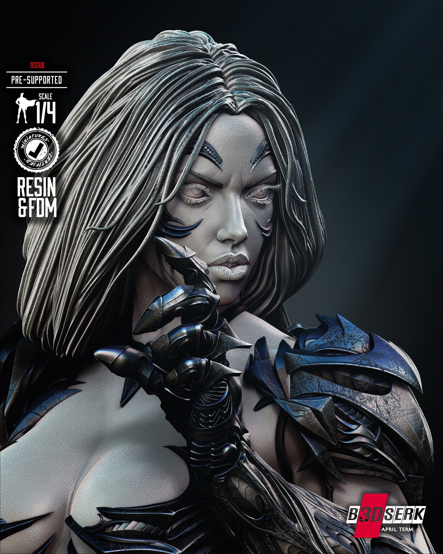 Witchblade (DC) Bust - Fan Art - 4 or 8 scale - 3D Print kit