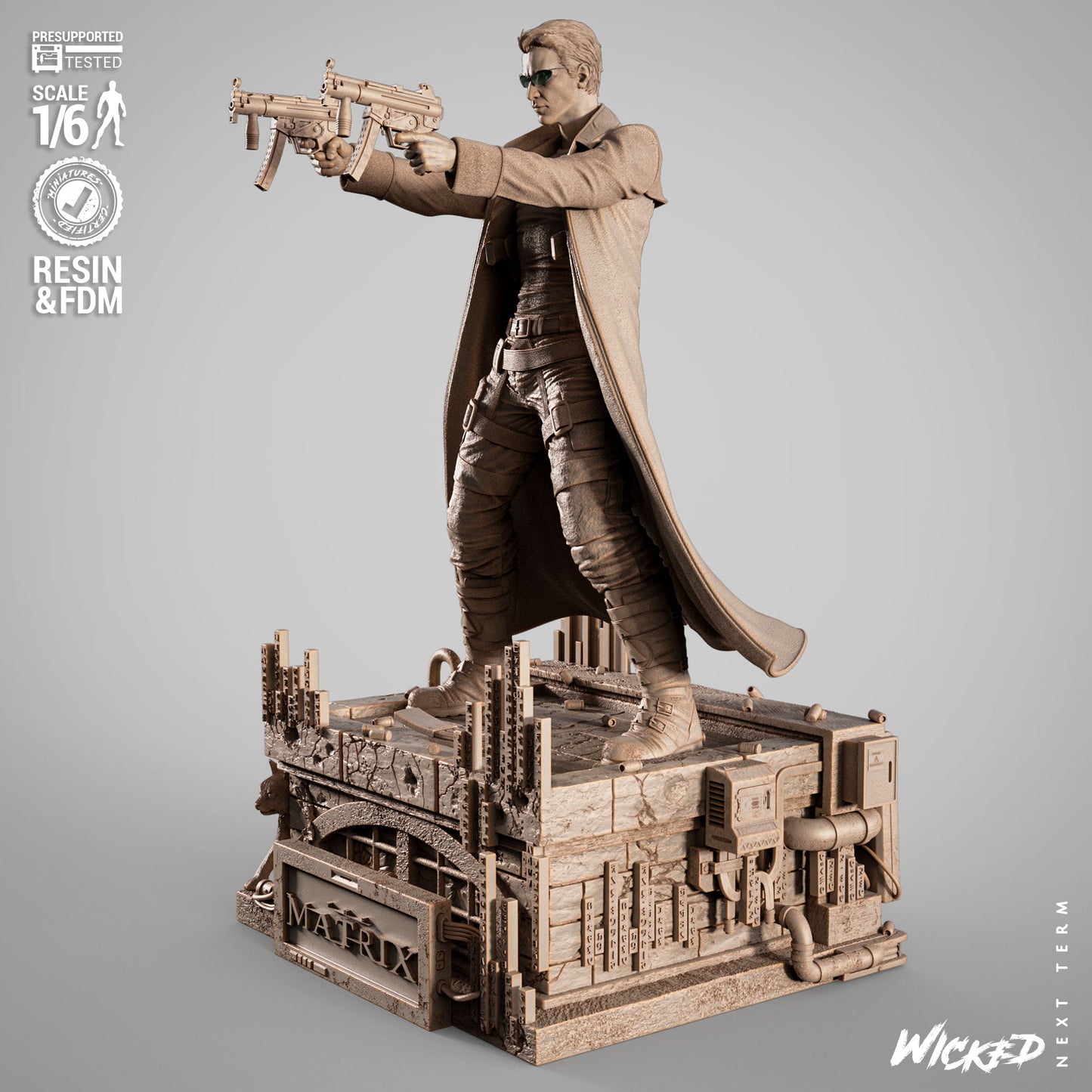 Neo - The Matrix (Sculpt) 3D Print - Unpainted model kit - Fan Art