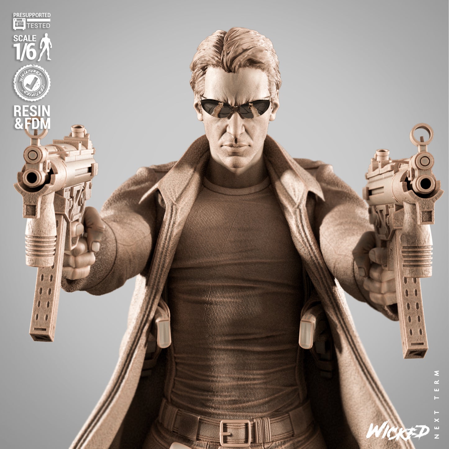 Neo - The Matrix (Sculpt) 3D Print - Unpainted model kit - Fan Art
