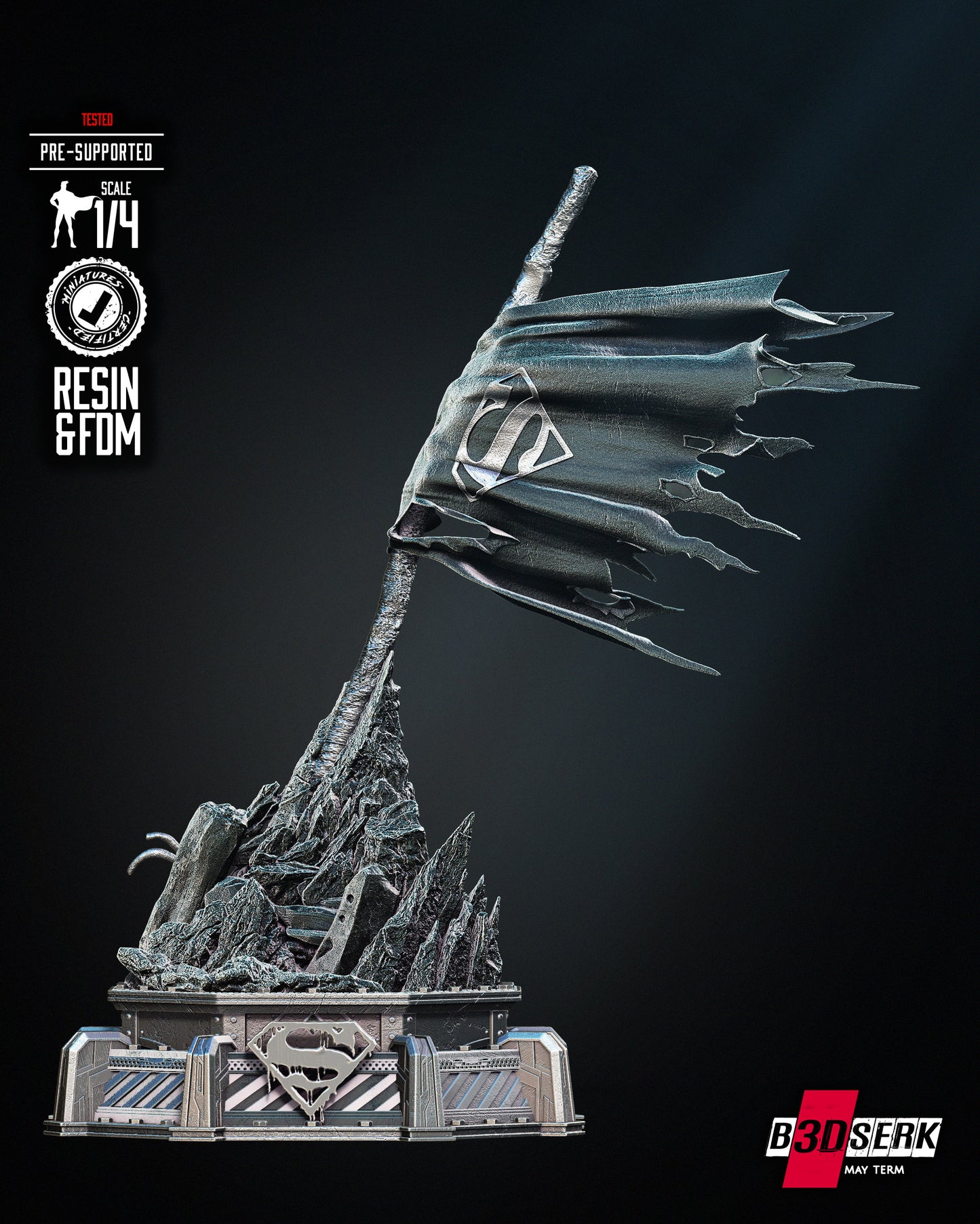 Tomb of Superman Sculpt - 3D Printed Model Kit - 4 and 8 scale