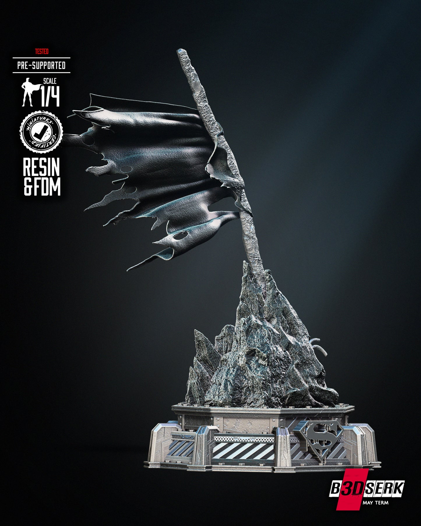 Tomb of Superman Sculpt - 3D Printed Model Kit - 4 and 8 scale