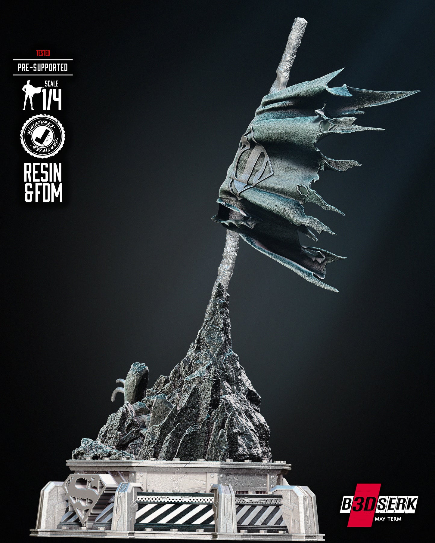 Tomb of Superman Sculpt - 3D Printed Model Kit - 4 and 8 scale