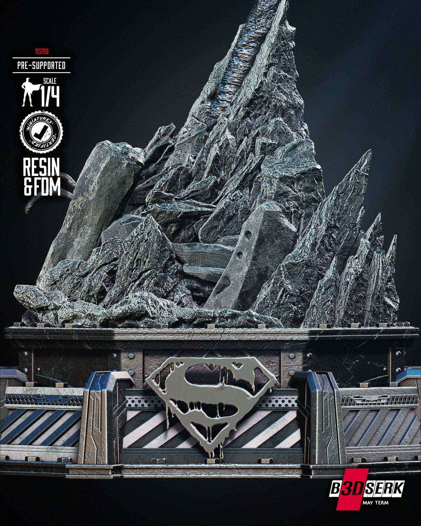 Tomb of Superman Sculpt - 3D Printed Model Kit - 4 and 8 scale