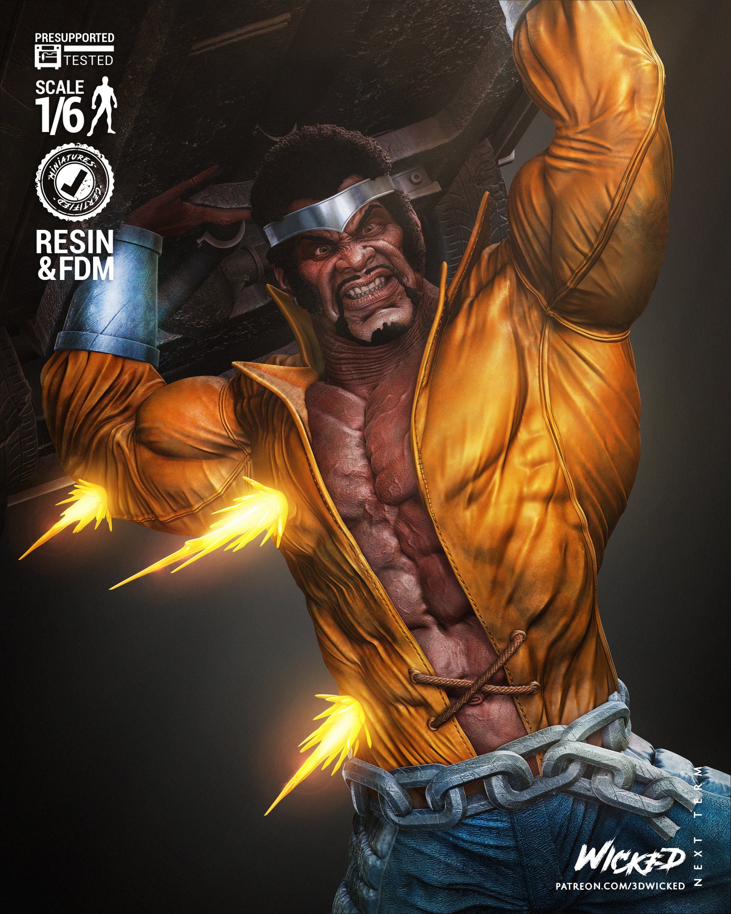 Iron Fist & Luke Cage (Fan Art) Diorama v1 - 6 or 12 scale - 3D Print kit