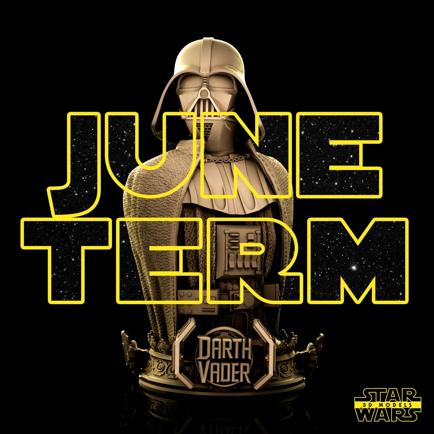 Darth Vader Bust (Fan Art) - 1:4 or 1:6 Scale (180mm or 108mm) - 3D Printed