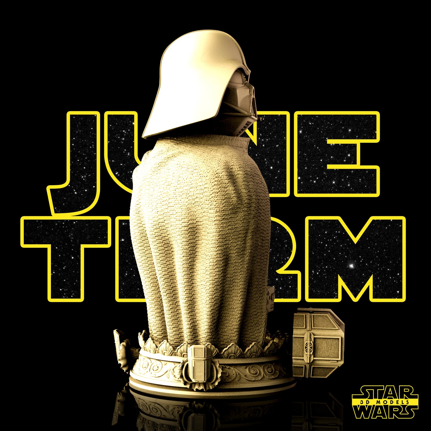 Darth Vader Bust (Fan Art) - 1:4 or 1:6 Scale (180mm or 108mm) - 3D Printed