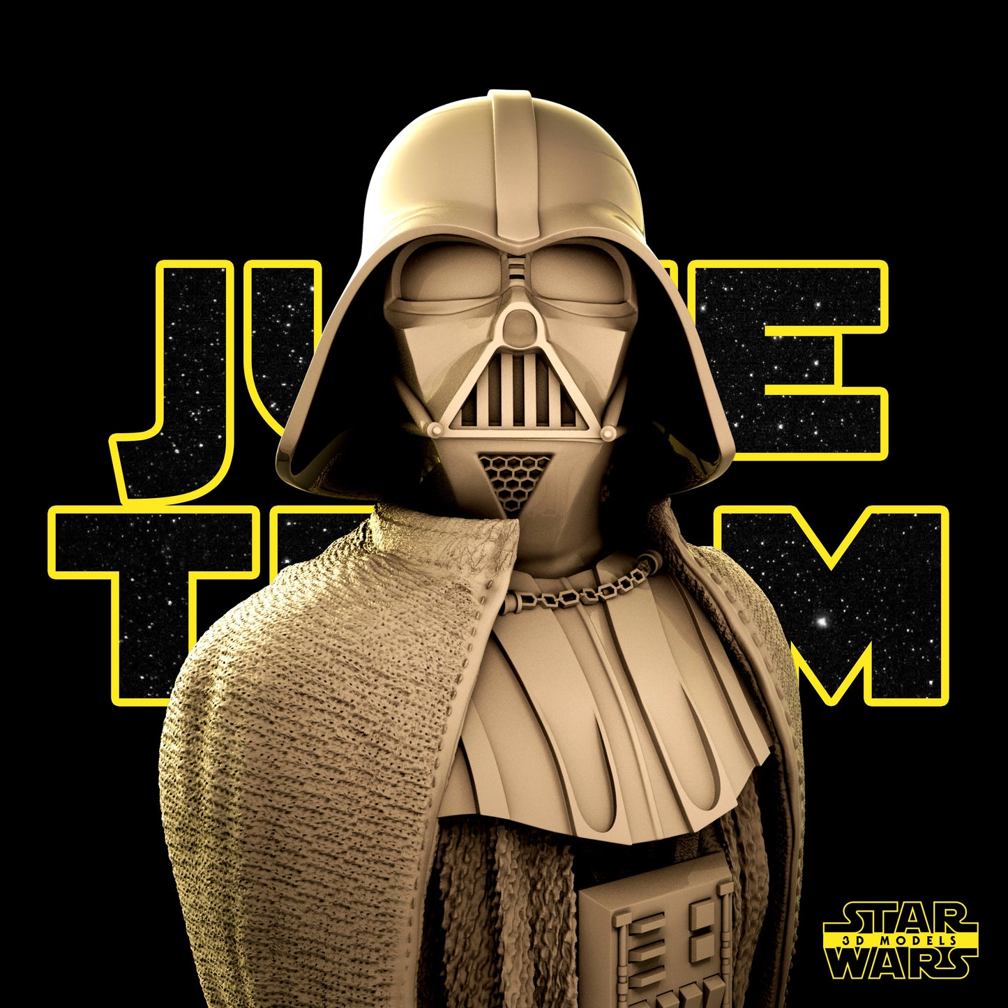 Darth Vader Bust (Fan Art) - 1:4 or 1:6 Scale (180mm or 108mm) - 3D Printed