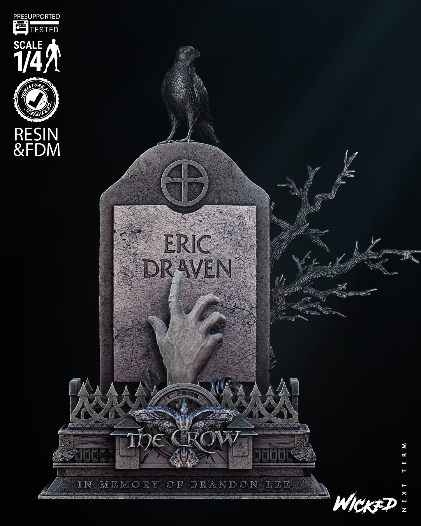 The Crow Tomb - 3d Printed 4 and 8 Scale - Fan Art (B3dserk)