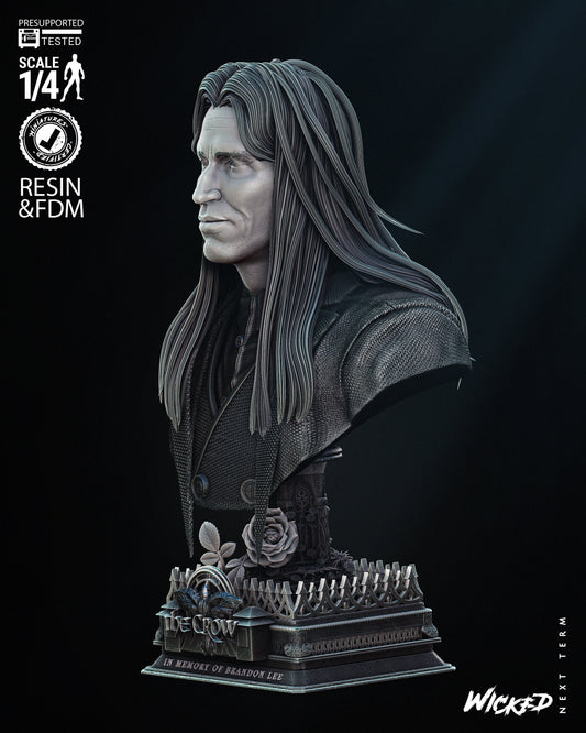 Top Dollar (The Crow) Bust - 3d Printed 4 and 8 Scale - Fan Art (B3dserk)
