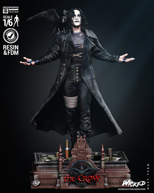 The Crow (Diorama) 3d Printed 6 and 12 Scale - Fan Art (B3dserk)