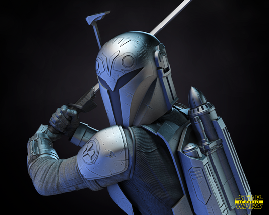 Bo Katan Statue (Fan Art) Star Wars - 6 or 12 Scale (300mm or 150mm) - 3D Printed