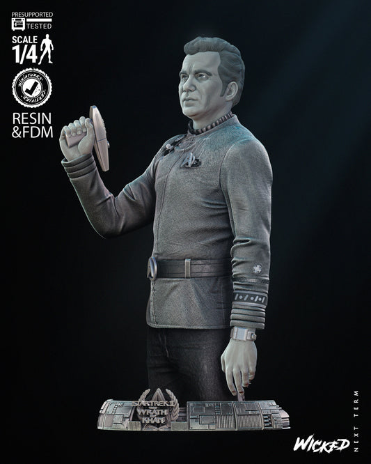 Kirk (Star Trek Wrath of Khan) Bust - 3D Print - Fan Art
