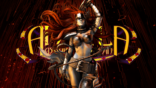 Angela (Marvel) Statue - 3D Printed Model, Unpainted and Unassembled