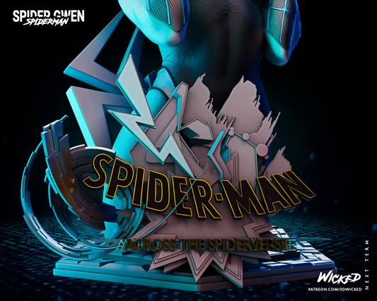 Spider Gwen (Marvel) 3D Printed Bust Fan Art. 1:4 - 1:8 (295mm to 147mm)