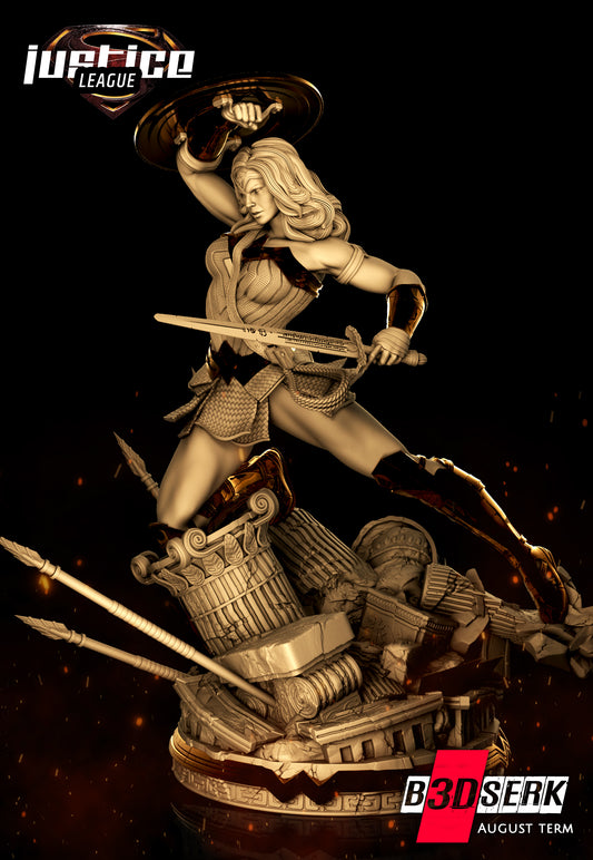 Wonder Woman Sculpture - 6 or 12 scale (360mm or 180mm) Fan Art - 3D Printed
