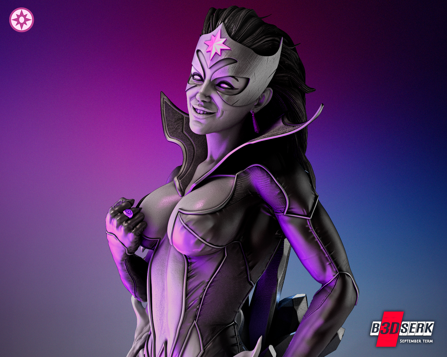 Star Sapphire- Bust - 3D Printed - Unpainted model kit - Justice League