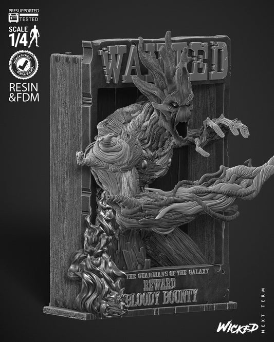 Groot (Poster Bust) - Fan Art - 3D Print Kit (Wick3d)