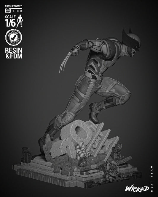 Wolverine (Statue) - Fan Art - 3D Print Kit (Wick3d)