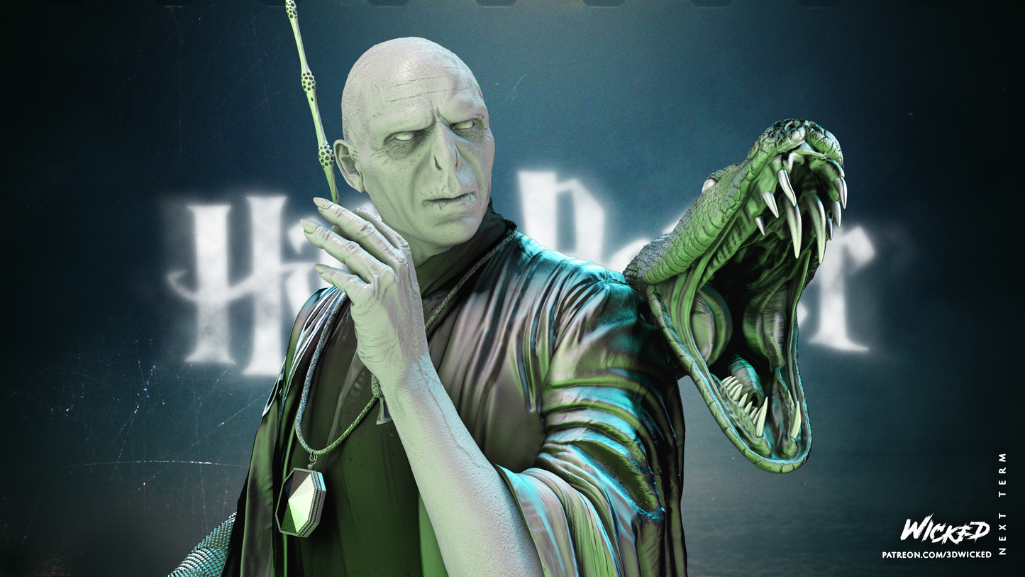 Voldemort Bust (Fan Art) - Scales 1:4 (320mm) to 1:8 (160mm)