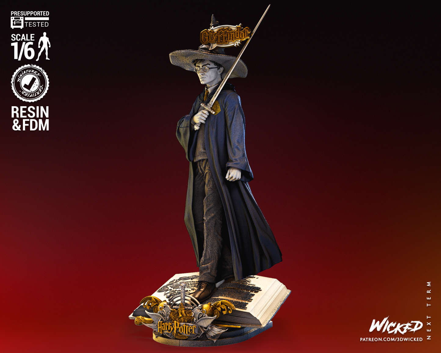 Harry Potter Bust(Fan Art) - 4 or 8 scale (315mm or 157mm) - 3D Print
