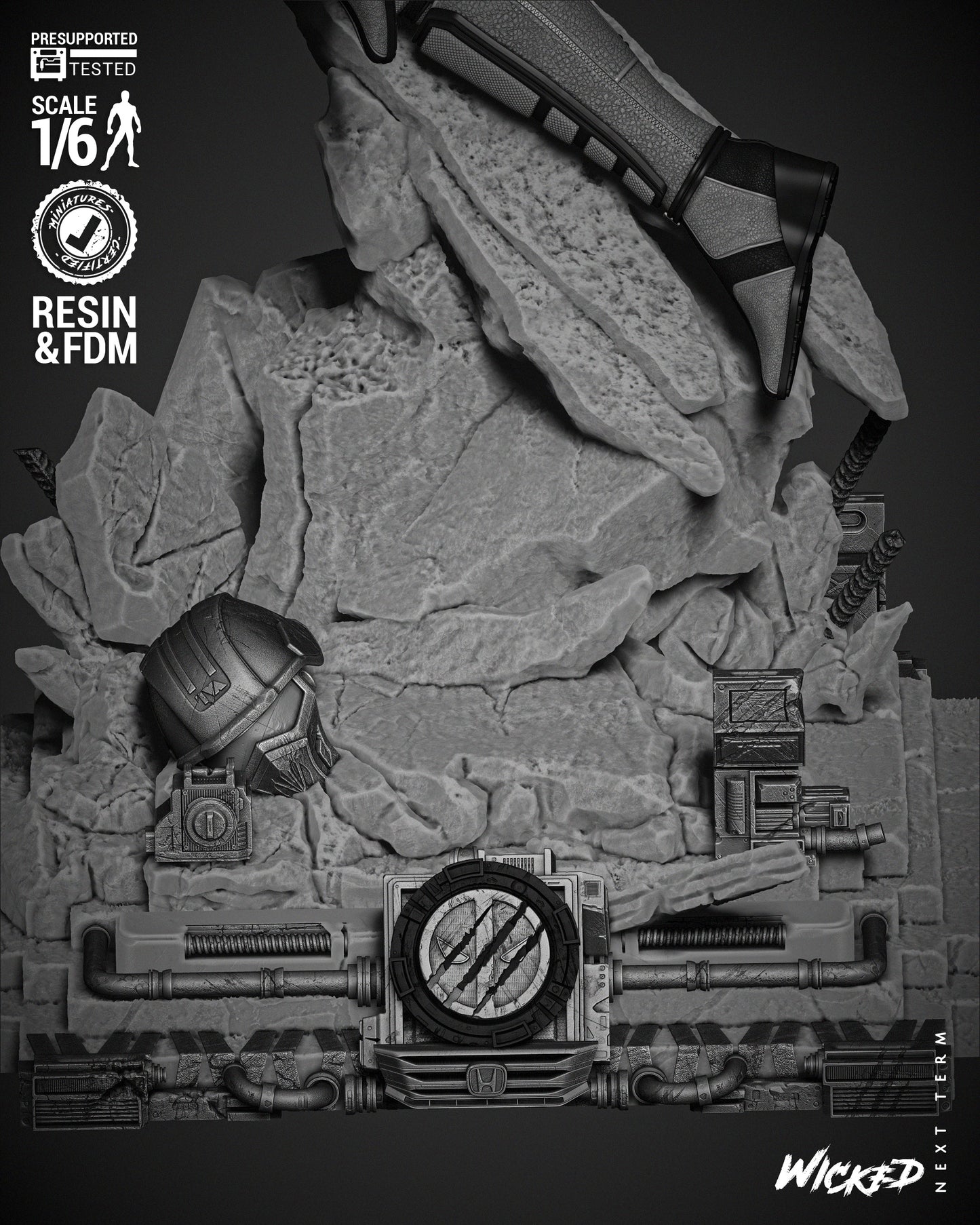 Lady Deadpool (Statue) - Fan Art - 3D Print Kit (Wick3d)