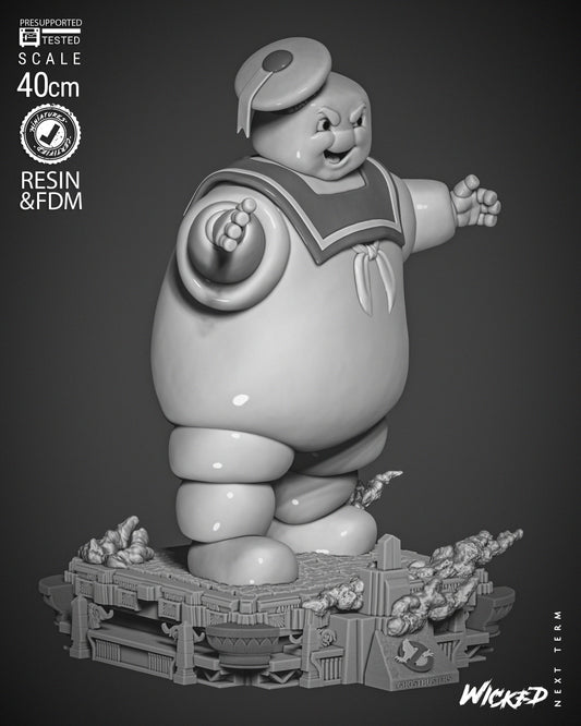 Mr. Stay Puft (Ghostbusters) - 3d Printed 6 and 12 Scale - Fan Art (Wick3d)