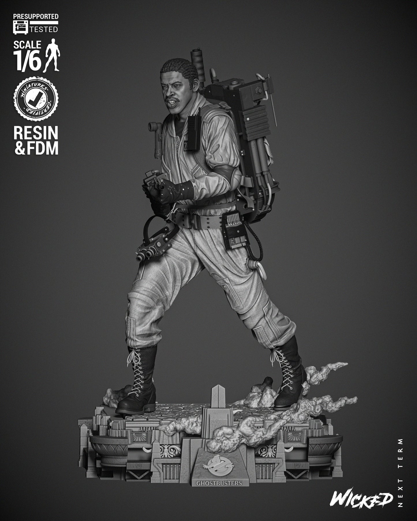 Winston (Ghostbusters) - 3d Printed 6 and 12 Scale - Fan Art (Wick3d)