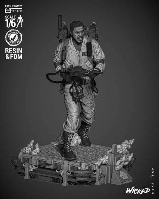 Winston (Ghostbusters) - 3d Printed 6 and 12 Scale - Fan Art (Wick3d)
