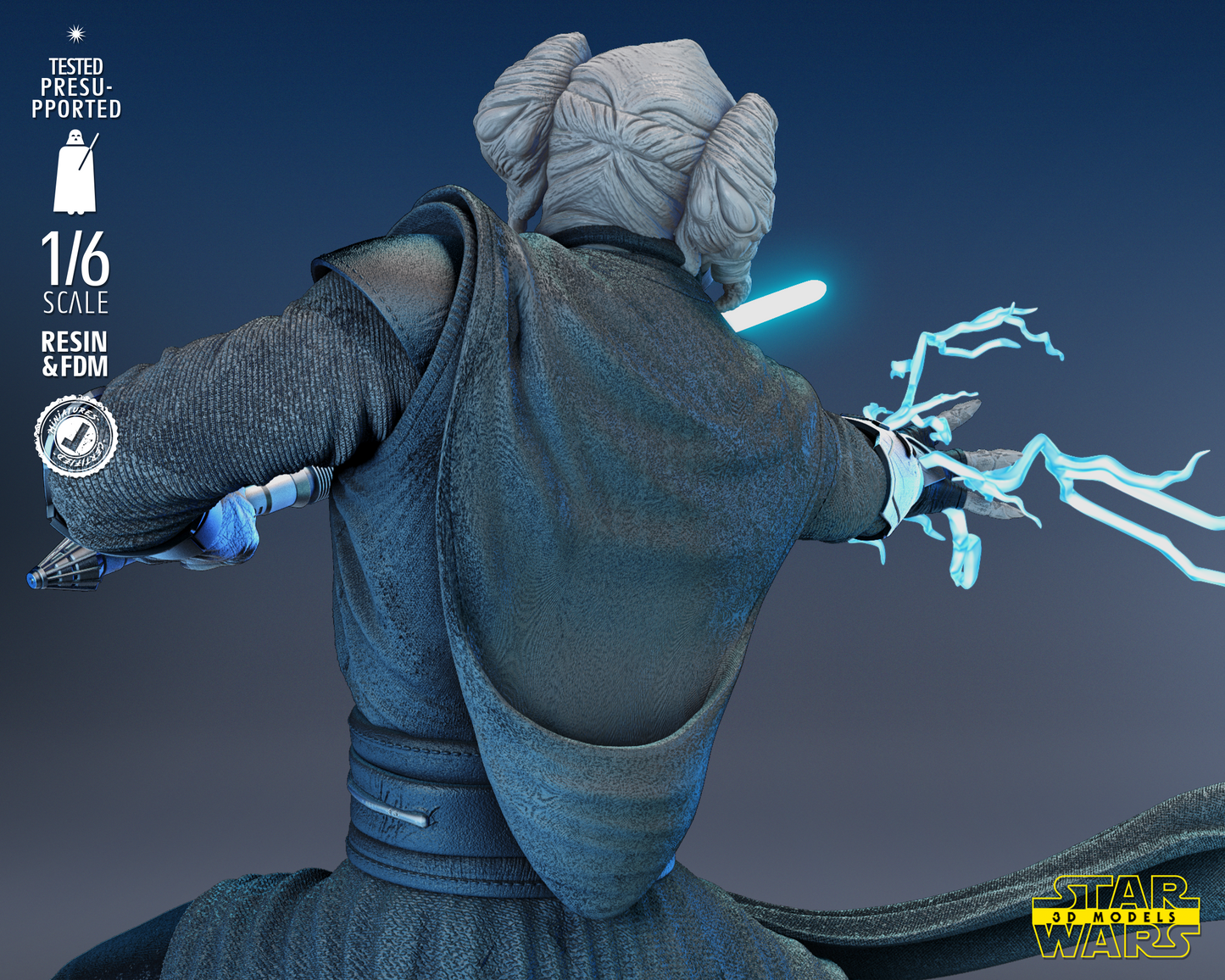 Pio Koon Sculpture (Fan Art) Star Wars - 6 or 12 Scale (290mm or 145mm) - 3D Printed