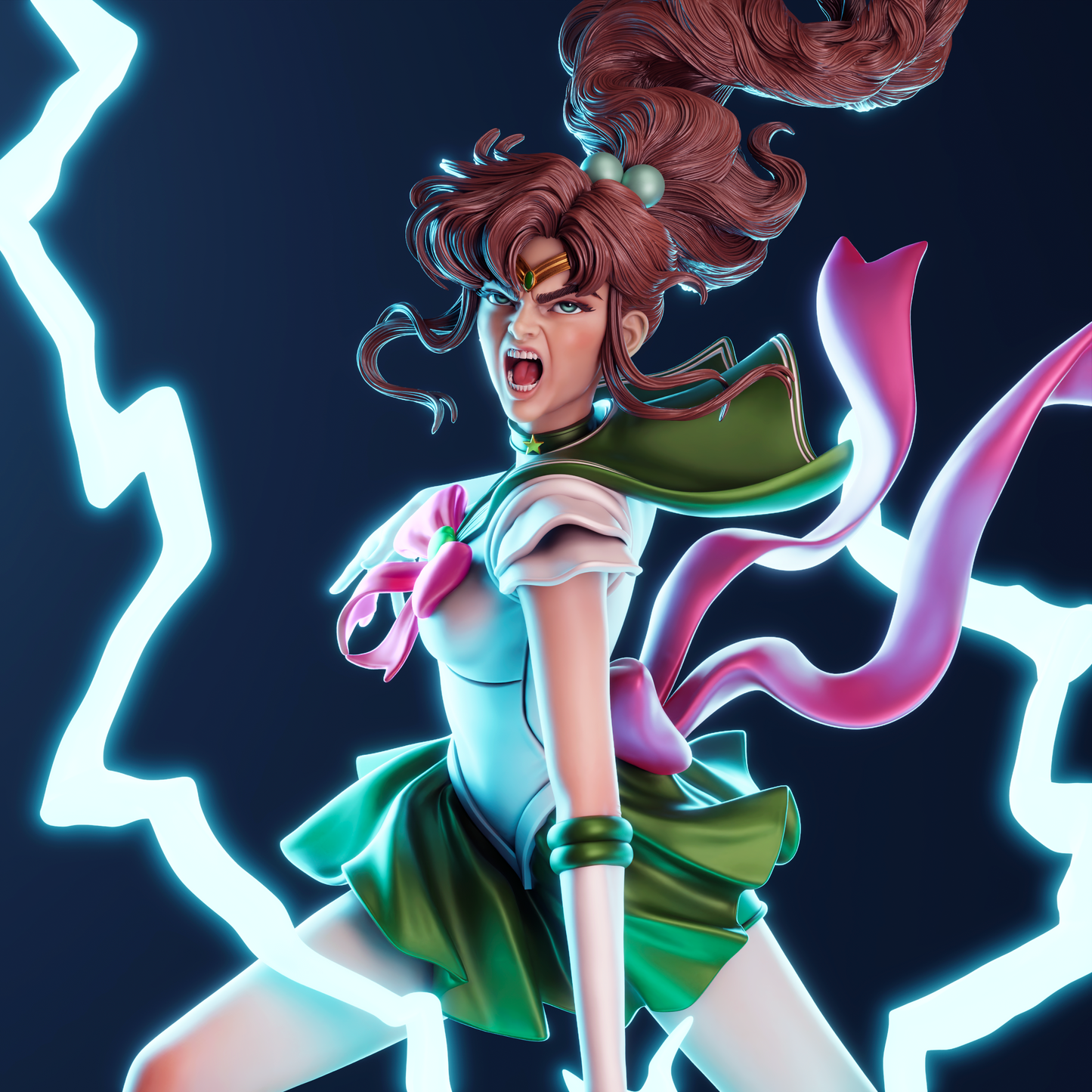 Makoto Kino (Sailor Moon) - Fan Art - 3D Print Model Kit - 1:6