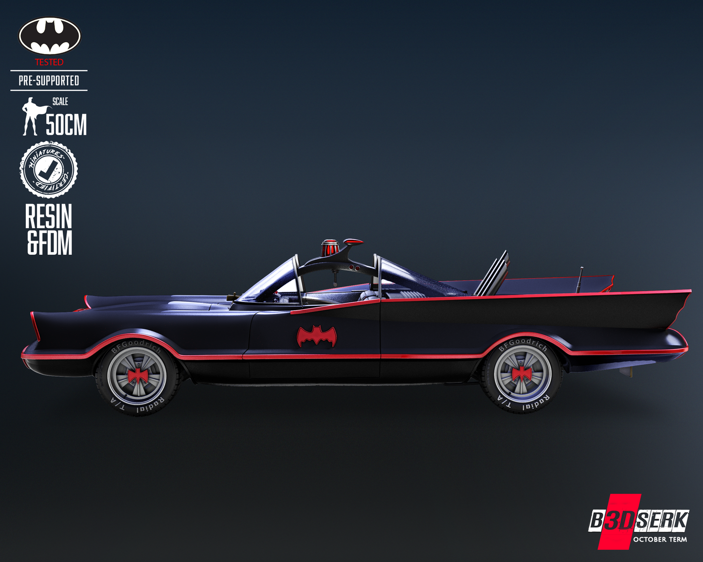 Batmobile - Adam West (Fan Art) Bust - 500mm in length