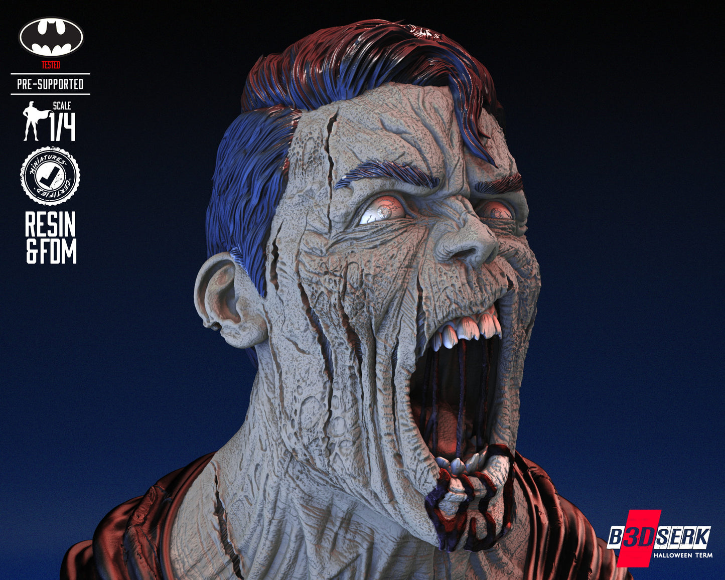 Superman Zombie (Fan Art) Bust - 4 or 8 scale (300mm or 150mm)