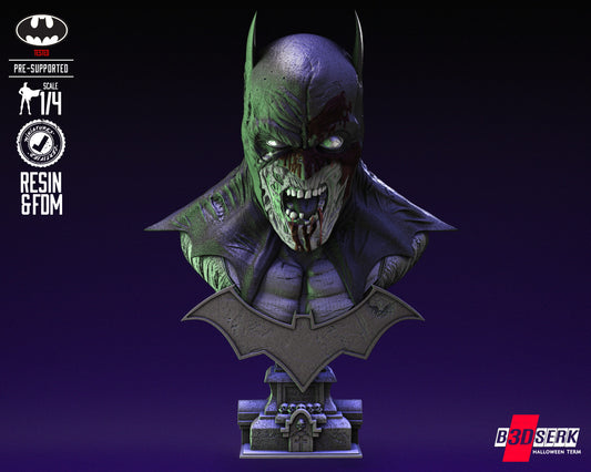 Batman Zombie (Fan Art) Bust - 4 or 8 scale (287mm or 143mm)