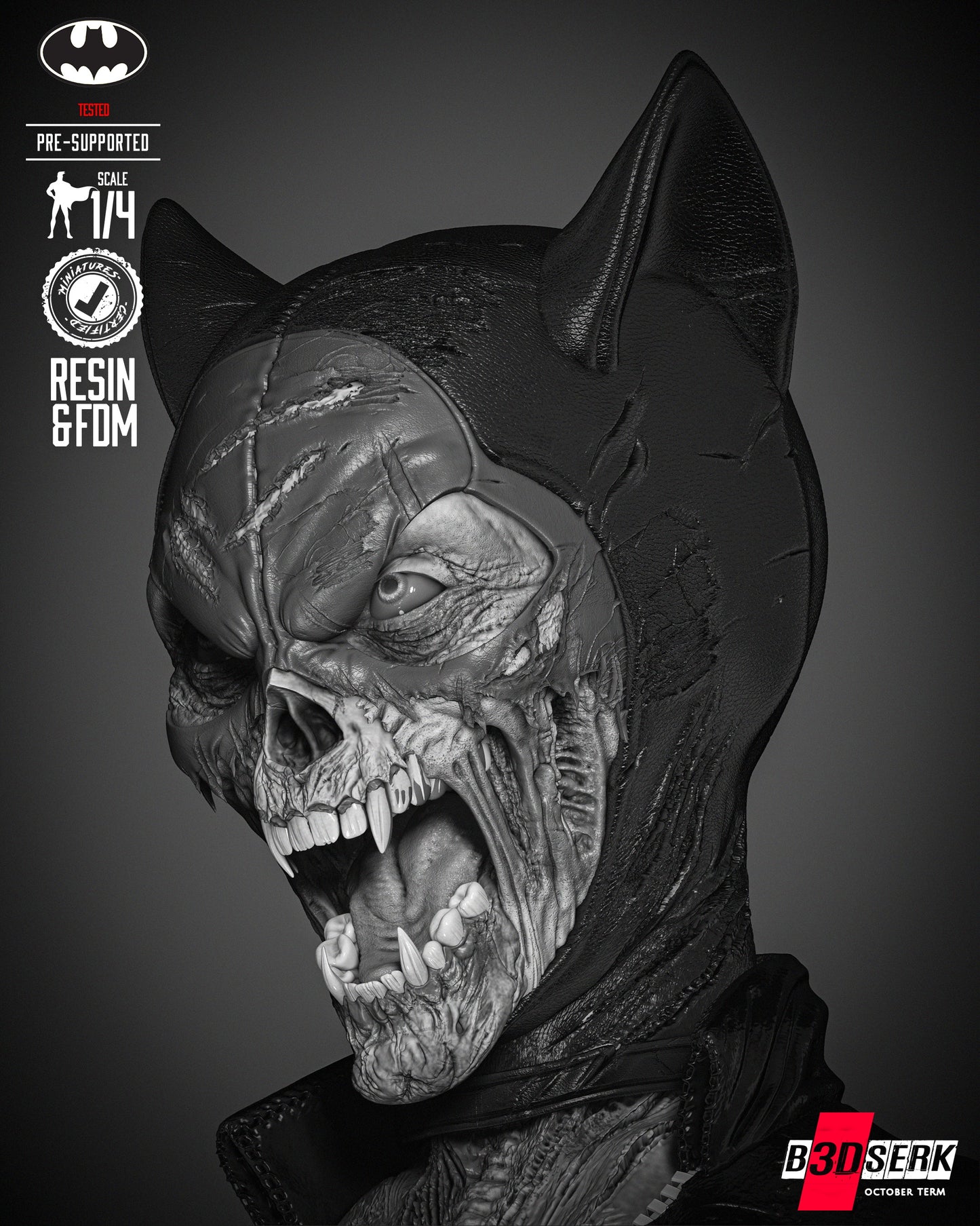 Catwoman Dceased - Bust - 3d Printed Model Kit - Fan Art (Unpainted)