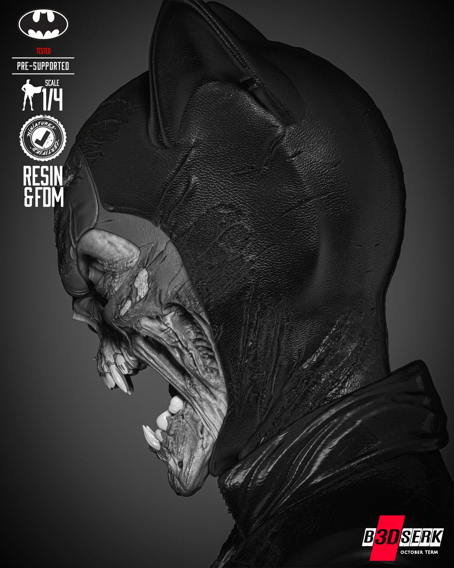 Catwoman Dceased - Bust - 3d Printed Model Kit - Fan Art (Unpainted)