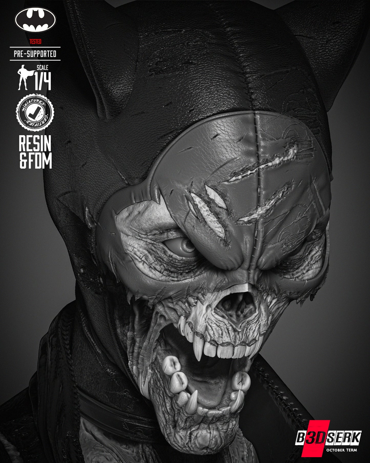 Catwoman Dceased - Bust - 3d Printed Model Kit - Fan Art (Unpainted)