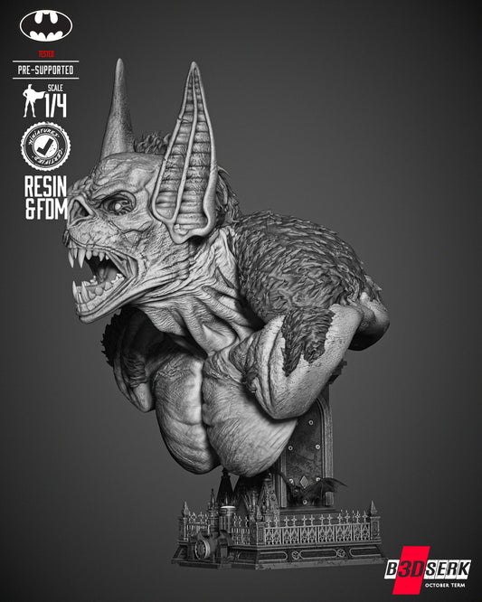 Man Bat (Portrait Bust) - 3d Print - 4 Scale - Fan Art