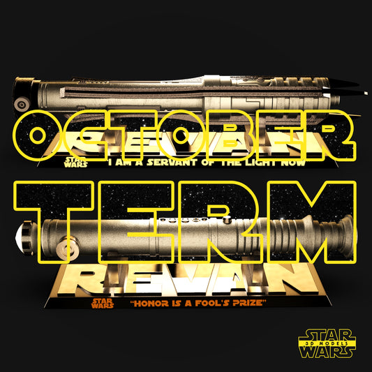 Darth Revan Light Saber (Violet) (Fan Art) - 1:1 or 1:2 Scale (300mm or 150mm Long) - 3D Printed