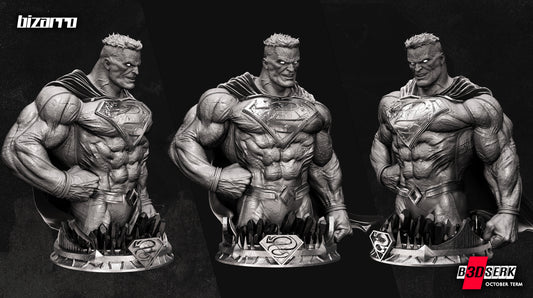 Bizarro (DC) Bust - Fan Art - 4 or 8 scale - 3D Print kit