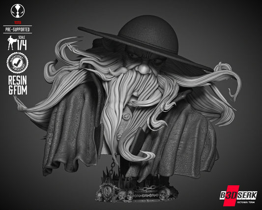 Cogliostro (Prtrait Bust) - 3d Print - 4 and 8 Scale - Fan Art