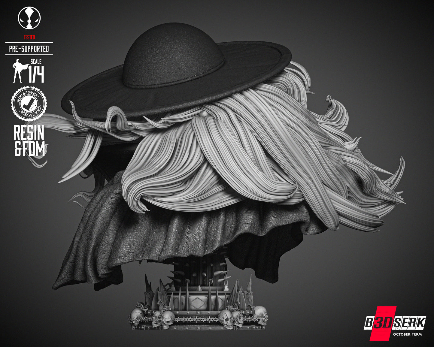 Cogliostro (Prtrait Bust) - 3d Print - 4 and 8 Scale - Fan Art