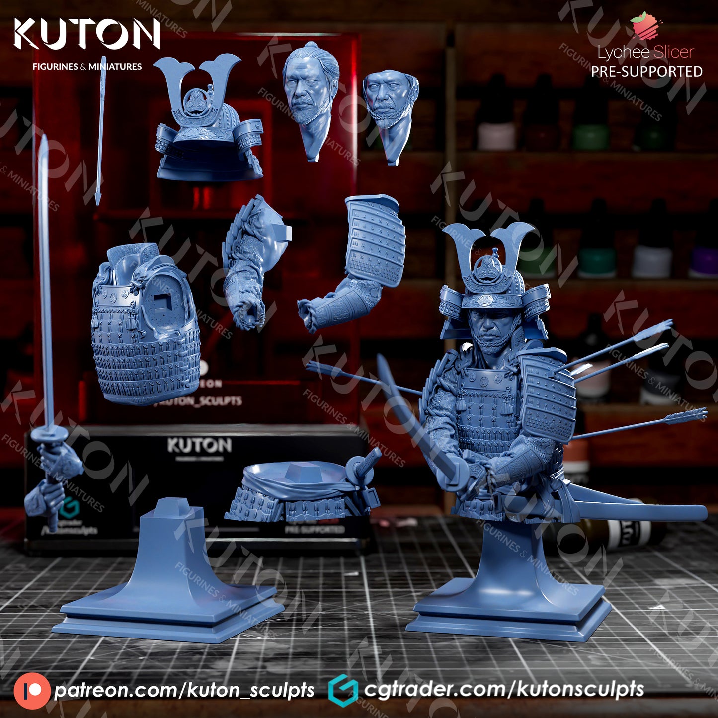 Yoshii Toranaga (Samurai) 3D Printed model various scales - Fan Art