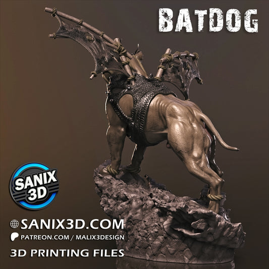 Bat Dog 3D Printed Kit - Unpainted and Unassembled