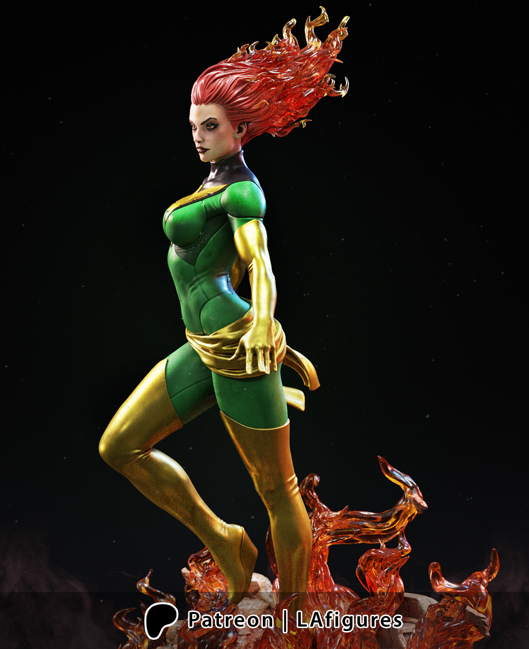 Phoenix (X-Men) Statue - Fan Art - Various scales - 3D Print Kit
