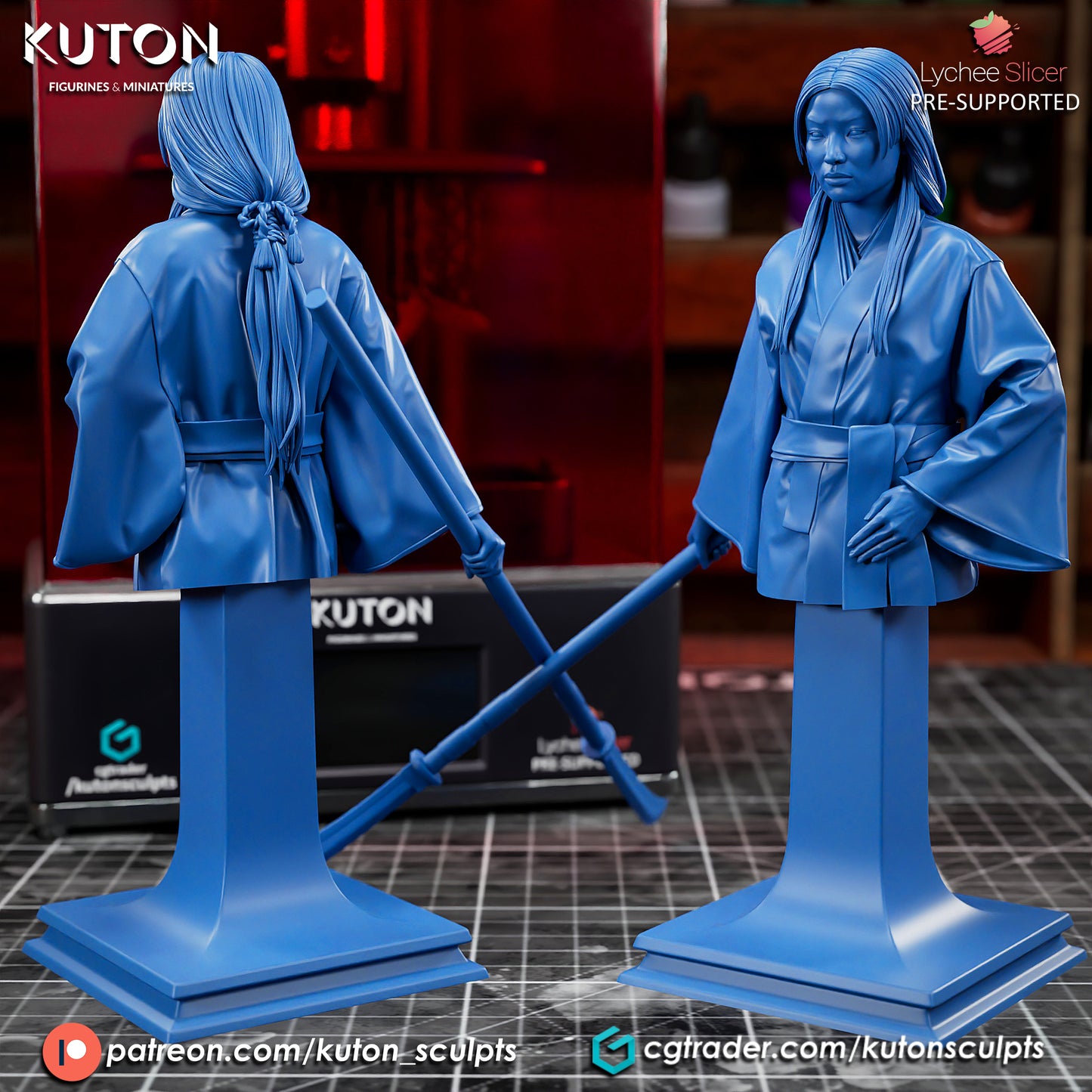 Lady Toda Mariko 3D Printed Statue and Bust 10 Scale