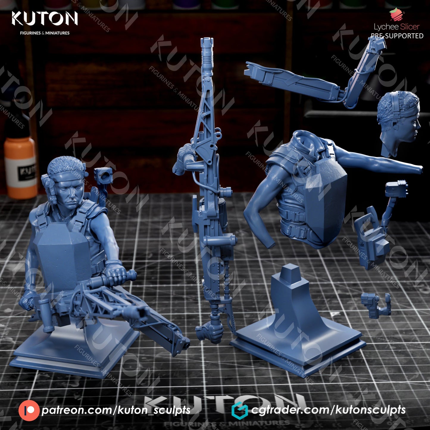 Private Vasquez (Alien) 3D Printed model 412mm (1/4 scale) - Fan Art